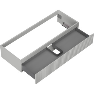 Mexen Rivel koupelnová skříňka pod umyvadlo 120 cm, 1 zásuvka, drážkovaná, matně šedá - 91A20-12023-1-BF62