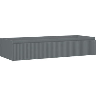 Mexen Rivel koupelnová skříňka pod umyvadlo 120 cm, 1 zásuvka, drážkovaná, matně šedá - 91A20-12023-1-BF66