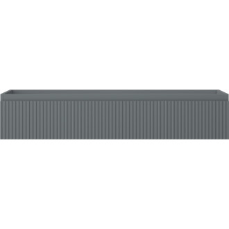 Mexen Rivel koupelnová skříňka pod umyvadlo 120 cm, 1 zásuvka, drážkovaná, matně šedá - 91A20-12023-1-BF66