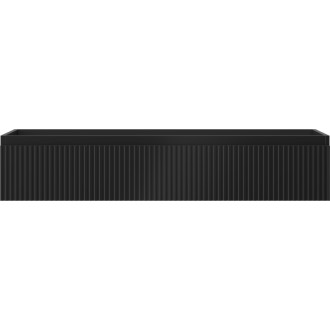 Mexen Rivel koupelnová skříňka pod umyvadlo 120 cm, 1 zásuvka, drážkovaná, matná černá - 91A20-12023-1-BF71