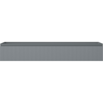 Mexen Rivel koupelnová skříňka pod umyvadlo 140 cm, 1 zásuvka, drážkovaná, matný grafit - 91A20-14023-1-BF66