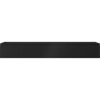 Mexen Rivel koupelnová skříňka pod umyvadlo 160 cm, 1 zásuvka, drážkovaná, matná černá - 91A20-16023-1-BF71