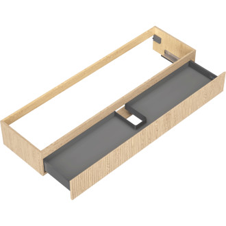 Mexen Rivel koupelnová skříňka pod umyvadlo 160 cm, 1 zásuvka, drážkovaná, dub - 91A20-16023-1-BF81