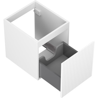 Mexen Rivel koupelnová skříňka pod umyvadlo 40 cm, 1 zásuvka, drážkovaná, matná bílá - 91A20-04047-1-BF01