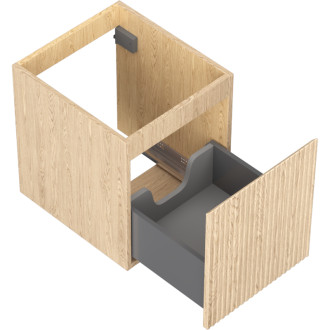 Mexen Rivel koupelnová skříňka pod umyvadlo 40 cm, 1 zásuvka, drážkovaná, dub - 91A20-04047-1-BF81