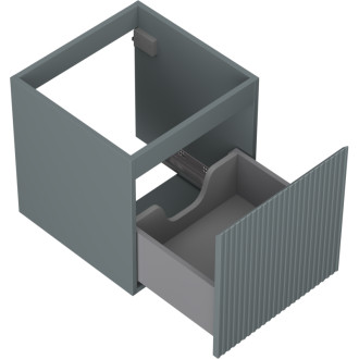 Mexen Rivel koupelnová skříňka pod umyvadlo 45 cm, 1 zásuvka, drážkovaná, matný grafit - 91A20-04547-1-BF66