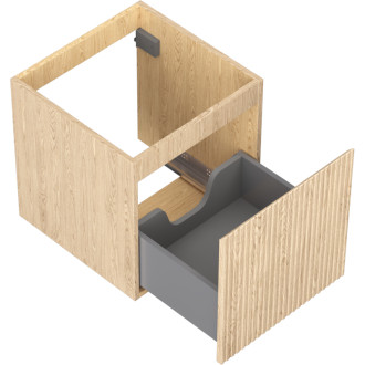 Mexen Rivel koupelnová skříňka pod umyvadlo 45 cm, 1 zásuvka, drážkovaná, dub - 91A20-04547-1-BF81