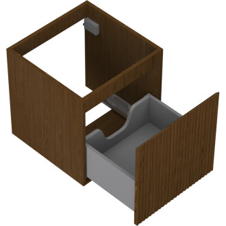 Mexen Rivel koupelnová skříňka pod umyvadlo 45 cm, 1 zásuvka, drážkovaná, ořech - 91A20-04547-1-BF86