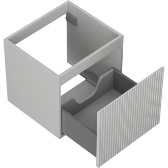 Mexen Rivel koupelnová skříňka pod umyvadlo 50 cm, 1 zásuvka, drážkovaná, matně šedá - 91A20-05047-1-BF62