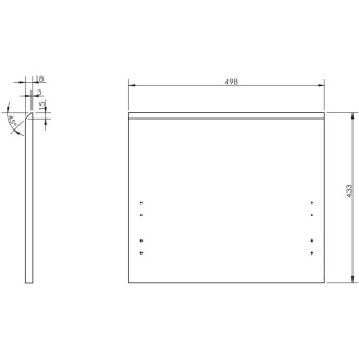 Mexen Rivel koupelnová skříňka pod umyvadlo 50 cm, 1 zásuvka, drážkovaná, matný grafit - 91A20-05047-1-BF66