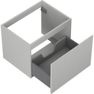 Mexen Rivel koupelnová skříňka pod umyvadlo 60 cm, 1 zásuvka, drážkovaná, matně šedá - 91A20-06047-1-BF62