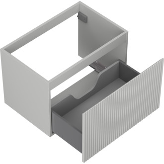 Mexen Rivel koupelnová skříňka pod umyvadlo 70 cm, 1 zásuvka, drážkovaná, matně šedá - 91A20-07047-1-BF62