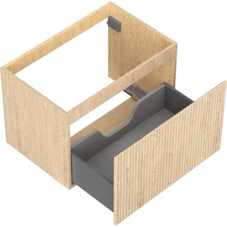 Mexen Rivel koupelnová skříňka pod umyvadlo 70 cm, 1 zásuvka, drážkovaná, dub - 91A20-07047-1-BF81