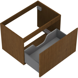 Mexen Rivel koupelnová skříňka pod umyvadlo 70 cm, 1 zásuvka, drážkovaná, ořech - 91A20-07047-1-BF86