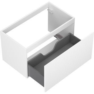 Mexen Rivel koupelnová skříňka pod umyvadlo 80 cm, 1 zásuvka, drážkovaná, matná bílá - 91A20-08047-1-BF01