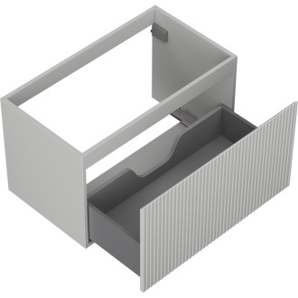 Mexen Rivel koupelnová skříňka pod umyvadlo 80 cm, 1 zásuvka, drážkovaná, matně šedá - 91A20-08047-1-BF62