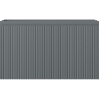 Mexen Rivel koupelnová skříňka pod umyvadlo 80 cm, 1 zásuvka, drážkovaná, matný grafit - 91A20-08047-1-BF66
