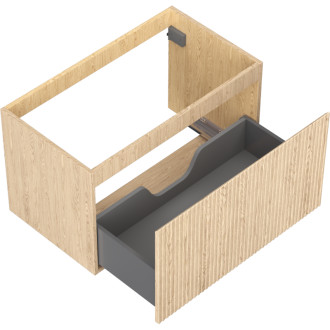 Mexen Rivel koupelnová skříňka pod umyvadlo 80 cm, 1 zásuvka, drážkovaná, dub - 91A20-08047-1-BF81