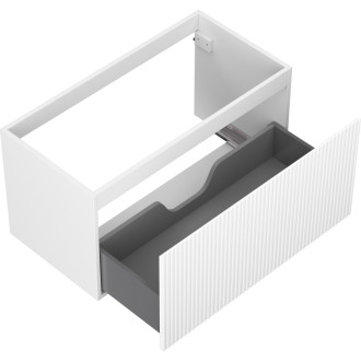 Mexen Rivel koupelnová skříňka pod umyvadlo 90 cm, 1 zásuvka, drážkovaná, matná bílá - 91A20-09047-1-BF01