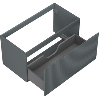 Mexen Rivel koupelnová skříňka pod umyvadlo 90 cm, 1 zásuvka, drážkovaná, matně šedá - 91A20-09047-1-BF66