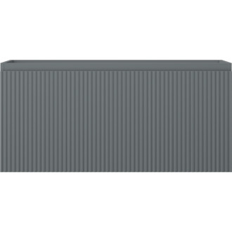 Mexen Rivel koupelnová skříňka pod umyvadlo 100 cm, 1 zásuvka, drážkovaná, matný grafit - 91A20-10047-1-BF66