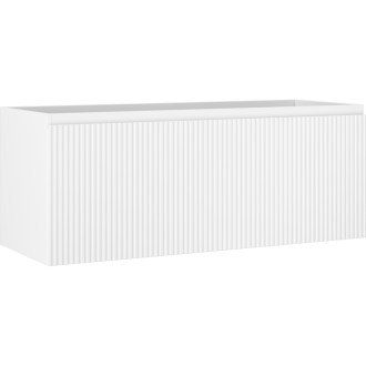 Mexen Rivel koupelnová skříňka pod umyvadlo 120 cm, 1 zásuvka, drážkovaná, matná bílá - 91A20-12047-1-BF01