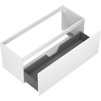 Mexen Rivel koupelnová skříňka pod umyvadlo 120 cm, 1 zásuvka, drážkovaná, matná bílá - 91A20-12047-1-BF01