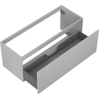 Mexen Rivel koupelnová skříňka pod umyvadlo 120 cm, 1 zásuvka, drážkovaná, matně šedá - 91A20-12047-1-BF62