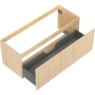 Mexen Rivel koupelnová skříňka pod umyvadlo 120 cm, 1 zásuvka, drážkovaná, dub - 91A20-12047-1-BF81