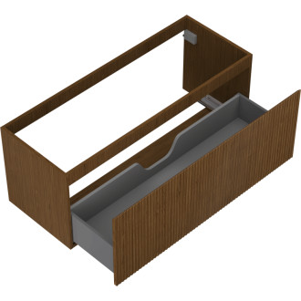 Mexen Rivel koupelnová skříňka pod umyvadlo 120 cm, 1 zásuvka, drážkovaná, ořech - 91A20-12047-1-BF86