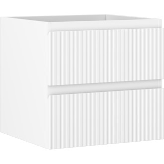 Mexen Rivel koupelnová skříňka pod umyvadlo 50 cm, 2 zásuvky, drážkovaná, matná bílá - 91A20-05047-2-BFF01