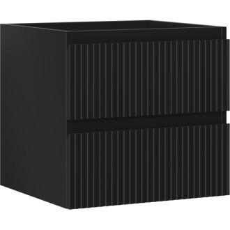 Mexen Rivel koupelnová skříňka pod umyvadlo 50 cm, 2 zásuvky, drážkovaná, matná černá - 91A20-05047-2-BFF71