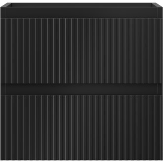 Mexen Rivel koupelnová skříňka pod umyvadlo 50 cm, 2 zásuvky, drážkovaná, matná černá - 91A20-05047-2-BFF71