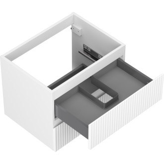 Mexen Rivel koupelnová skříňka pod umyvadlo 60 cm, 2 zásuvky, drážkovaná, matná bílá - 91A20-06047-2-BFF01