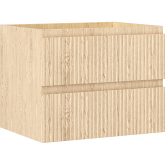 Mexen Rivel koupelnová skříňka pod umyvadlo 60 cm, 2 zásuvky, drážkovaná, dub - 91A20-06047-2-BFF81