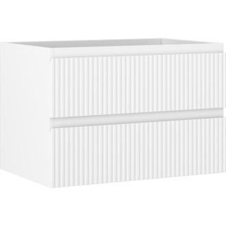 Mexen Rivel koupelnová skříňka pod umyvadlo 70 cm, 2 zásuvky, drážkovaná, matně bílá - 91A20-07047-2-BFF01