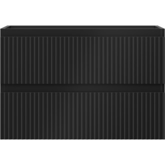 Mexen Rivel koupelnová skříňka pod umyvadlo 70 cm, 2 zásuvky, drážkovaná, matná černá - 91A20-07047-2-BFF71