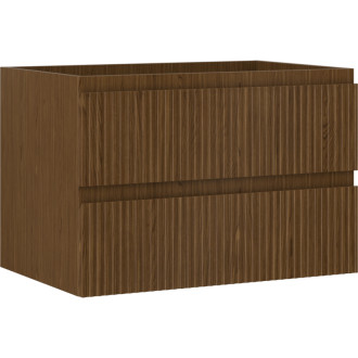Mexen Rivel koupelnová skříňka pod umyvadlo 70 cm, 2 zásuvky, drážkovaná, ořech - 91A20-07047-2-BFF86