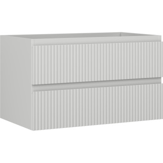 Mexen Rivel koupelnová skříňka pod umyvadlo 80 cm, 2 zásuvky, drážkovaná, matně šedá - 91A20-08047-2-BFF62