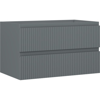 Mexen Rivel koupelnová skříňka pod umyvadlo 80 cm, 2 zásuvky, drážkovaná, matný grafit - 91A20-08047-2-BFF66