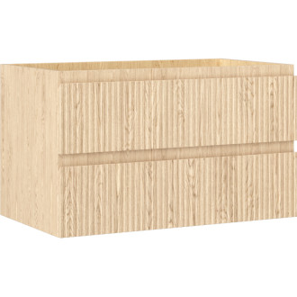 Mexen Rivel koupelnová skříňka pod umyvadlo 80 cm, 2 zásuvky, drážkovaná, dub - 91A20-08047-2-BFF81