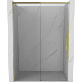 Posuvné sprchové dveře Mexen Rox 155 cm, průhledné, zlaté - 8C2-155-000-50-00