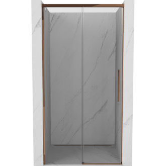 Posuvné sprchové dveře Mexen Rox 135 cm, průhledné, růžové zlato - 8C2-135-000-60-00