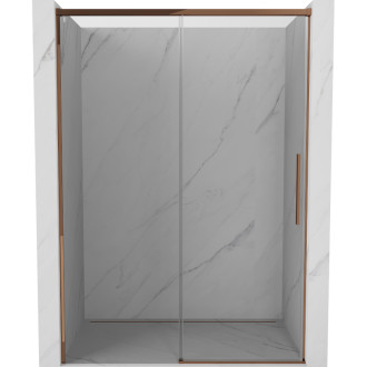 Posuvné sprchové dveře Mexen Rox 160 cm, průhledné, růžové zlato - 8C2-160-000-60-00