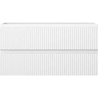 Mexen Rivel koupelnová skříňka pod umyvadlo 90 cm, 2 zásuvky, drážkovaná, matně bílá - 91A20-09047-2-BFF01