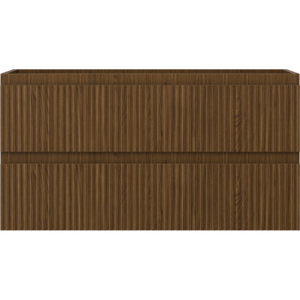 Mexen Rivel koupelnová skříňka pod umyvadlo 90 cm, 2 zásuvky, drážkovaná, ořech - 91A20-09047-2-BFF86