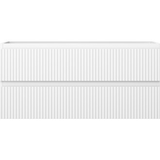 Mexen Rivel koupelnová skříňka pod umyvadlo 100 cm, 2 zásuvky, drážkovaná, matně bílá - 91A20-10047-2-BFF01