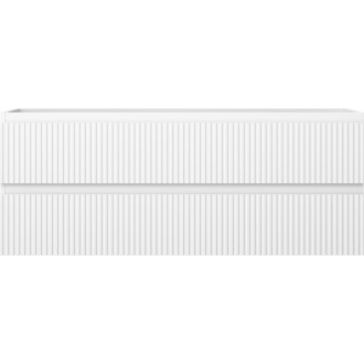 Mexen Rivel koupelnová skříňka pod umyvadlo 120 cm, 2 zásuvky, drážkovaná, matně bílá - 91A20-12047-2-BFF01