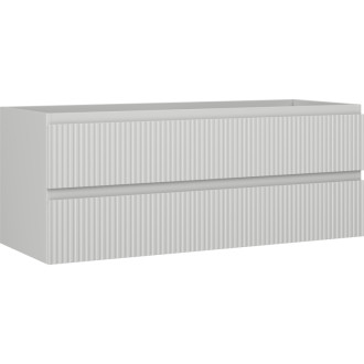 Mexen Rivel koupelnová skříňka pod umyvadlo 120 cm, 2 zásuvky, drážkovaná, matně šedá - 91A20-12047-2-BFF62