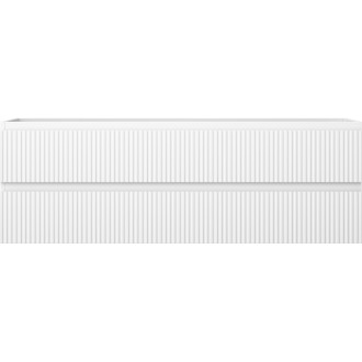 Mexen Rivel koupelnová skříňka pod umyvadlo 140 cm, 2 zásuvky, drážkovaná, matně bílá - 91A20-14047-2-BFF01